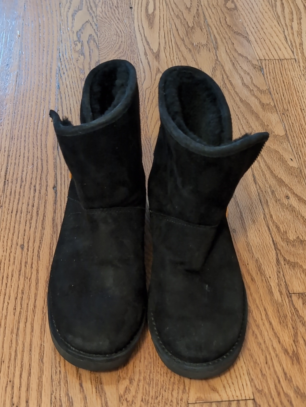 UGG Black Shearling-Lined Boot Interior Label Visible